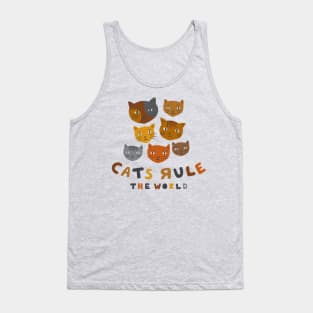 cats rule multicolor Tank Top